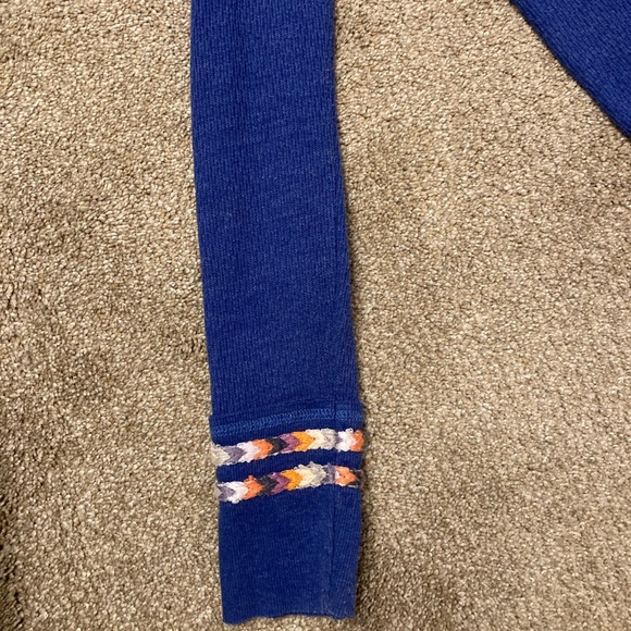 FREE PEOPLE BLUE  THERMAL HENLEY SIZE S - Picture 9 of 10